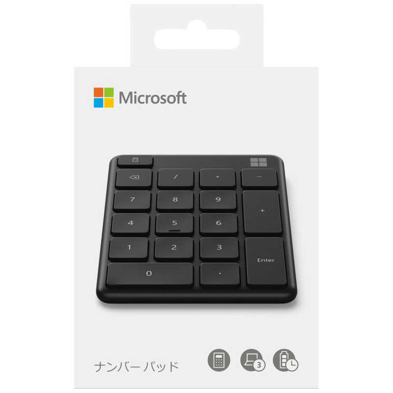 マイクロソフト　Microsoft マイクロソフト　Microsoft テンキー Number Pad マットブラック [Bluetooth /ワイヤレス] 23O-00002 23O-00002