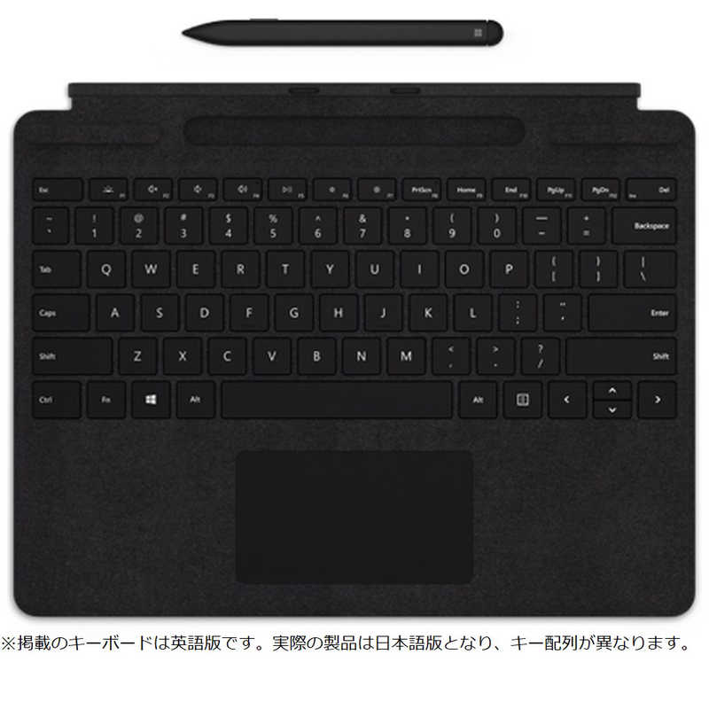 マイクロソフト　Microsoft マイクロソフト　Microsoft Surface Pro スリム ペン付き Signature キーボード ブラック 25O-00019 25O-00019
