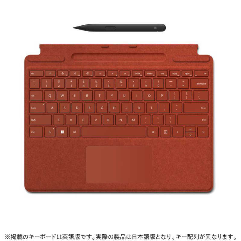 マイクロソフト　Microsoft マイクロソフト　Microsoft Surface Pro スリム ペン2付き Signature キーボード ポピー レッド 8X6-00039 8X6-00039