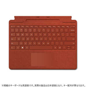 マイクロソフト　Microsoft Surface Pro Signature キーボード ポピー レッド 8XA-00039
