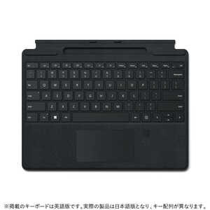 マイクロソフト　Microsoft Microsoft Surface Pro 指紋認証センサー付き Signature キーボード ブラック 8XF-00019