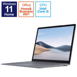 マイクロソフト　Microsoft Surface Laptop 4 プラチナ [13.5型/Win11 Home/Core i5/メモリ：16GB/SSD：512GB]  5AI00086