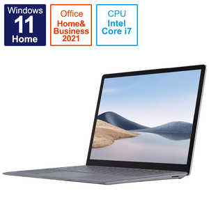 マイクロソフト　Microsoft Surface Laptop 4 プラチナ [13.5型/Win11 Home/Core i7/メモリ：16GB/SSD：512GB]  5EB-00086