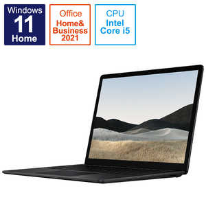 マイクロソフト　Microsoft Surface Laptop 4 ブラック [13.5型/Win11 Home/Core i5/メモリ：8GB/SSD：512GB]  5BT00079