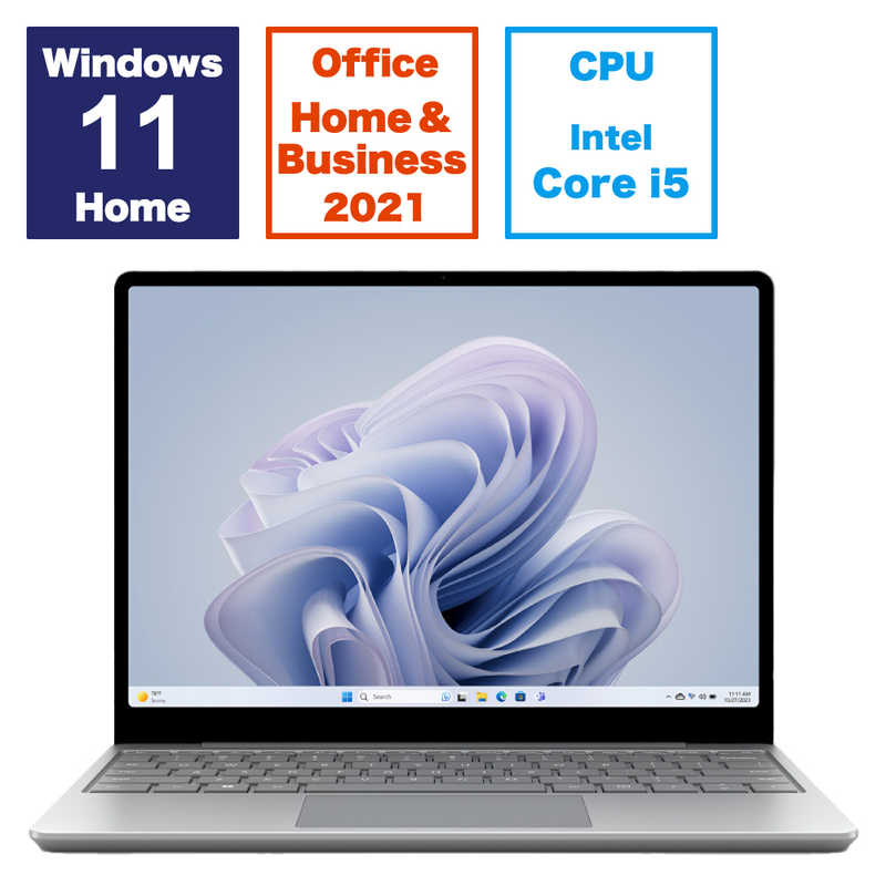 マイクロソフト　Microsoft マイクロソフト　Microsoft Surface Laptop Go 3 プラチナ [12.4型 /Win11 Home /Core i5 /メモリ8GB /SSD128GB /Office] XJB-00004 XJB-00004