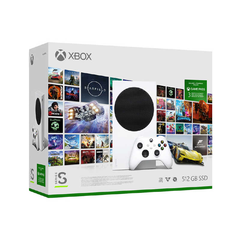 マイクロソフト　Microsoft マイクロソフト　Microsoft Xbox Series S (512 GB) スターターバンドル (Xbox Game Pass Ultimate 3ヶ月利用権 同梱版)  ホワイト［ゲーム機本体］ RRS-00159 RRS-00159