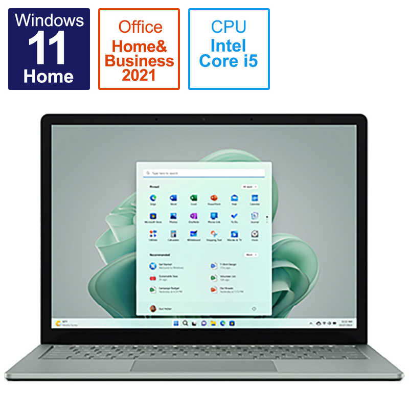 マイクロソフト　Microsoft マイクロソフト　Microsoft Surface (サーフェイス) Laptop 5 13.5インチ [Win11Home/Core i5/メモリ16GB/SSD256GB] セージ S0P-00002 S0P-00002