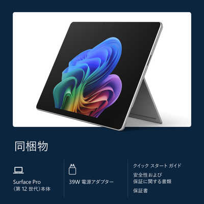 マイクロソフト Microsoft Surface Pro12 プラチナ 13.0型/Windows11