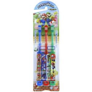 バンダイ BANDAI スーパーマリオ 子ども用歯ブラシ 3本セット 青、赤、緑 バンダイ BANDAI スーパーマリオ 子ども用歯ブラシ 3本セット 青、赤、緑