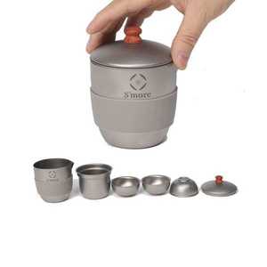 SMORE Titanium Tea Coze ティーポット5点セット SMOrsUT001TCaFslv SMORE Titanium Tea Coze ティーポット5点セット SMOrsUT001TCaFslv
