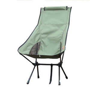 SMORE Alumi High-back Chair アルミ ハイバック チェア(約56×65×85cm/アーミーグリーン) SMOFT002HBCaFkha
