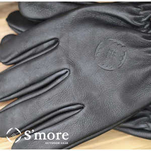 SMORE Leather gloves 耐火グローブ 耐熱グローブ(約20cm/ブラック) SMOfsyGR002aFblk SMOfsyGR002aFblk