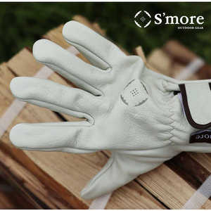SMORE Leather gloves 耐火グローブ 耐熱グローブ(約20cm/ホワイト) SMOfsyGR002aFwht SMOfsyGR002aFwht