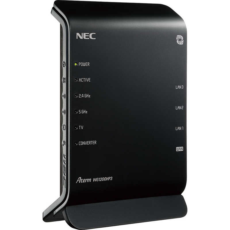 NEC NEC 無線LANルーター(Wi-Fiルーター) ac/n/a/g/b 目安：～4LDK/3階建 PA-WG1200HP3 PA-WG1200HP3