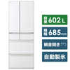日立　HITACHI 冷蔵庫 HWタイプ 6ドア フレンチドア(観音開き) 602L R-HW60K-XW クリスタルホワイト