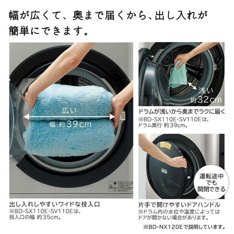日立　HITACHI 日立　HITACHI ドラム式洗濯乾燥機 ビッグドラム 洗濯12.0kg 乾燥6.0kg ヒートリサイクル乾燥 (左開き) BD-NV120EL-W ホワイト BD-NV120EL-W ホワイト