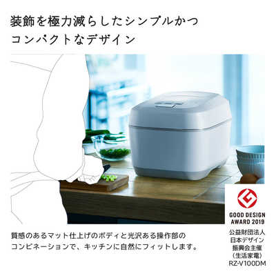 HITACHI IHジャー炊飯器 RZ-V100DM 5.5合 パールホワイト Amazon | 日立 炊飯器 5.5合 圧力IH ふっくら御膳 蒸気カット RZ