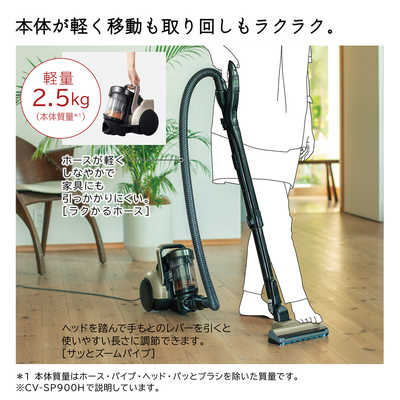 日立 HITACHI サイクロン式掃除機 パワかるサイクロン ルビーレッド 