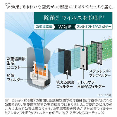 日立 HITACHI 次亜塩素酸除菌脱臭機 ジアクリン モーブグレー [適用畳