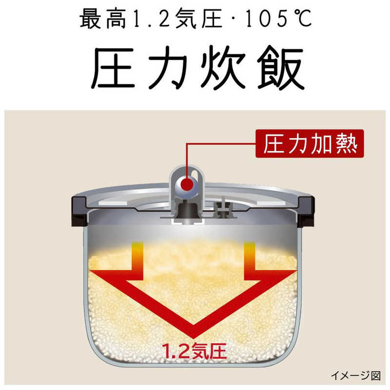 日立　HITACHI 日立　HITACHI 炊飯器 5.5合 ふっくら御膳 圧力IH ブラウンメタリック RZ-G10EM-T RZ-G10EM-T