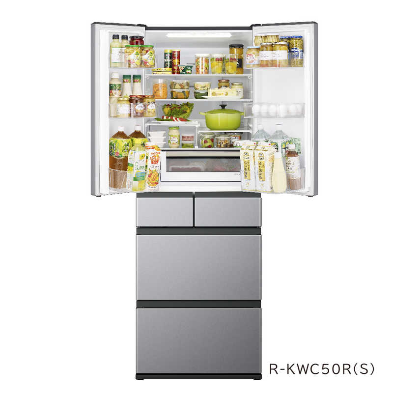 日立　HITACHI 日立　HITACHI 冷蔵庫 KWCタイプ  6ドア フレンチドア(観音開き) 498L  R-KWC50R-H ブラストモーブグレー R-KWC50R-H ブラストモーブグレー