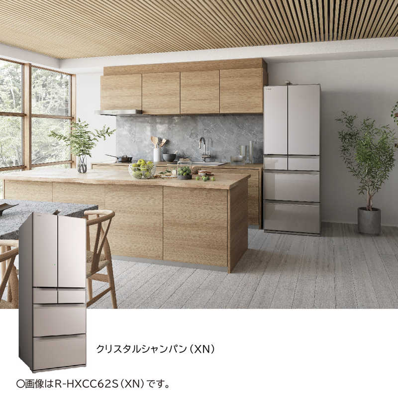 日立　HITACHI 日立　HITACHI 冷蔵庫 冷蔵庫カメラ付 HXCCタイプ 6ドア フレンチドア(観音開き) 540L R-HXCC54S-XN クリスタルシャンパン R-HXCC54S-XN クリスタルシャンパン
