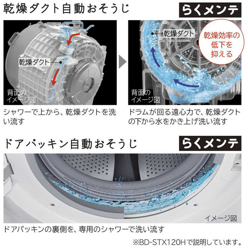 日立　HITACHI 日立　HITACHI ドラム式洗濯機 ビッグドラム 洗濯12.0kg 乾燥6.0kg ヒーター乾燥(水冷・除湿) (左開き) BD-STX120HL-W BD-STX120HL-W