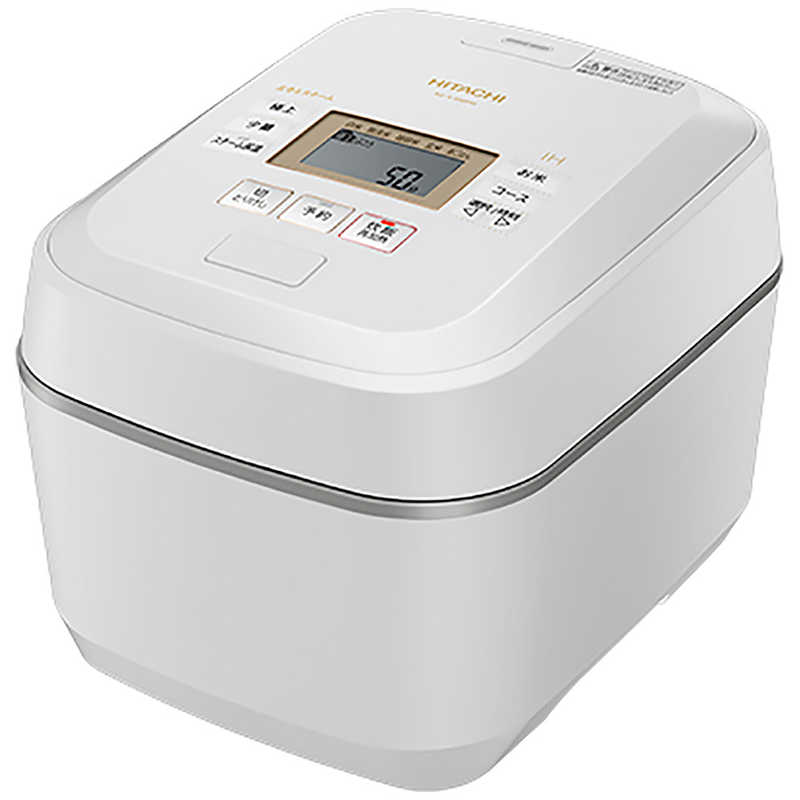 日立　HITACHI 日立　HITACHI 【アウトレット】炊飯器 5.5合ふっくら御膳  圧力IH 圧力＆スチーム フロストホワイト RZ-V100FM-W RZ-V100FM-W