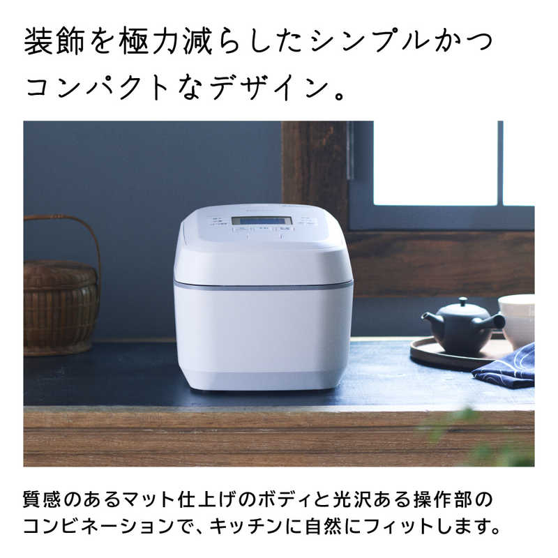 日立　HITACHI 日立　HITACHI 【アウトレット】炊飯器 5.5合ふっくら御膳  圧力IH 圧力＆スチーム フロストホワイト RZ-V100FM-W RZ-V100FM-W