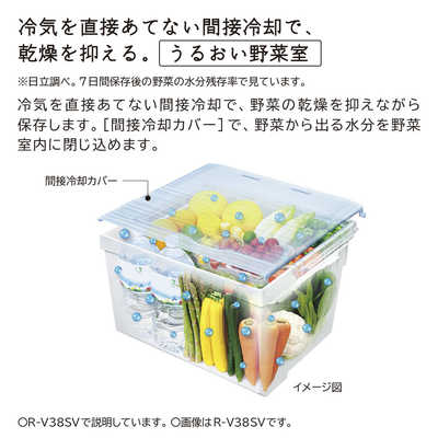 日立 HITACHI 冷蔵庫 3ドア 右開き 375L R-V38SV-N ライトゴールド の