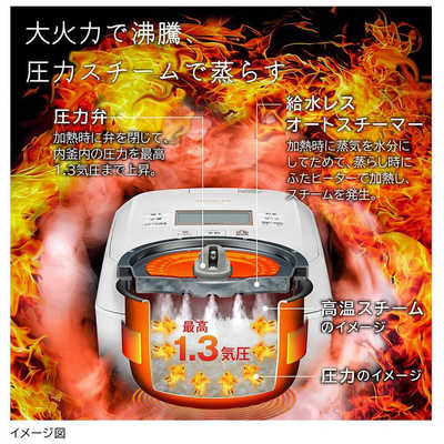 日立 HITACHI 炊飯器 5.5合 圧力&スチーム ふっくら御膳 フロスト
