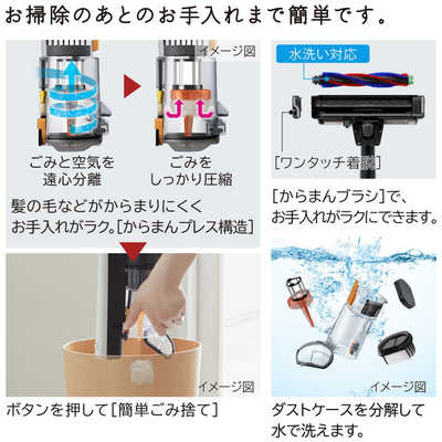 日立 HITACHI スティック型掃除機 ホワイト ［サイクロン式