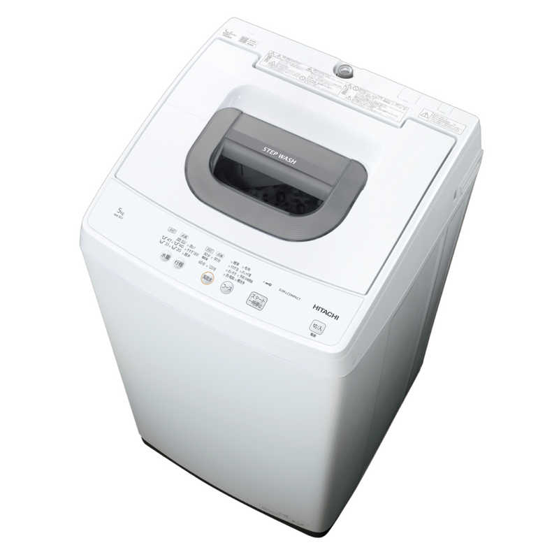 日立　HITACHI 日立　HITACHI 全自動洗濯機 洗濯5.0kg  NW-50J-W ピュアホワイト NW-50J-W ピュアホワイト