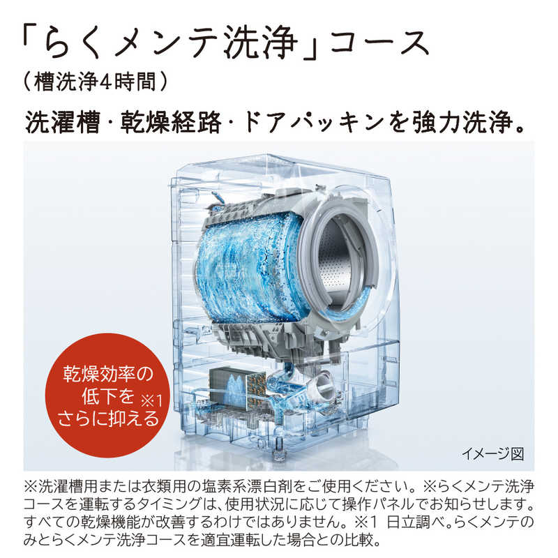 日立　HITACHI 日立　HITACHI ドラム式洗濯乾燥機 ビッグドラム 洗濯13.0kg 乾燥7.0kg ヒートポンプ乾燥 (左開き) ホワイト BD-SX130KL-W BD-SX130KL-W