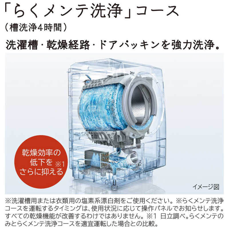 日立　HITACHI 日立　HITACHI ドラム式洗濯乾燥機 ビッグドラム 洗濯13.0kg 乾燥7.0kg ヒートポンプ乾燥 (左開き) ホワイト BD-STX130KL-W BD-STX130KL-W