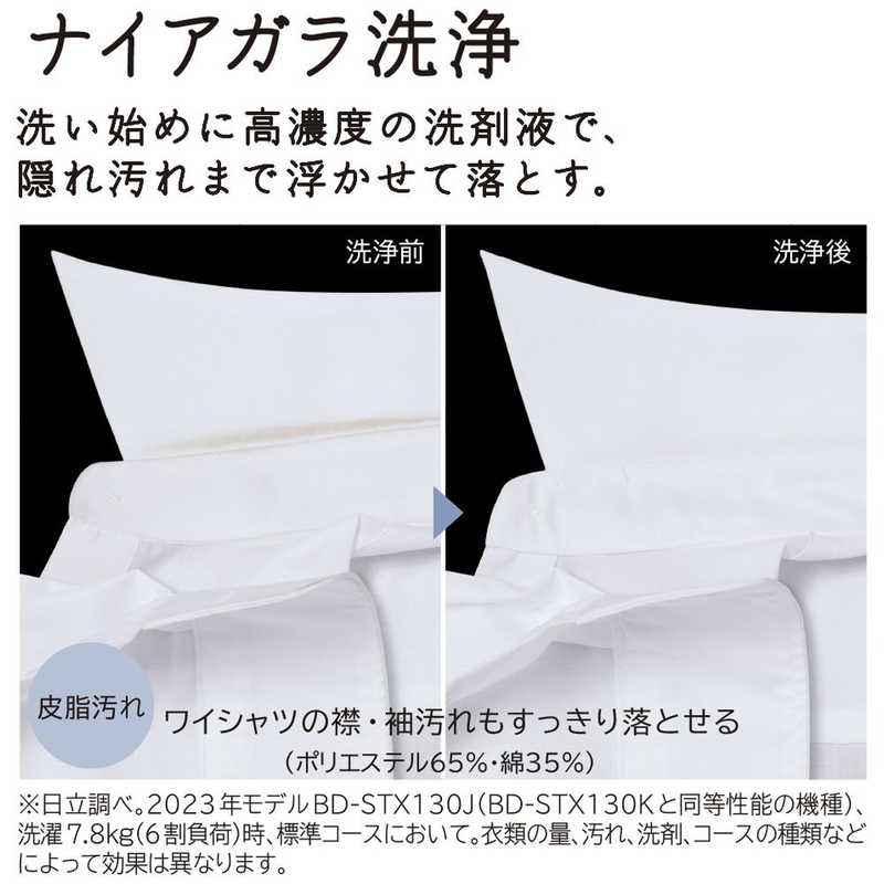 日立　HITACHI 日立　HITACHI ドラム式洗濯乾燥機 ビッグドラム 洗濯13.0kg 乾燥7.0kg ヒートポンプ乾燥 (左開き) ホワイト BD-STX130KL-W BD-STX130KL-W