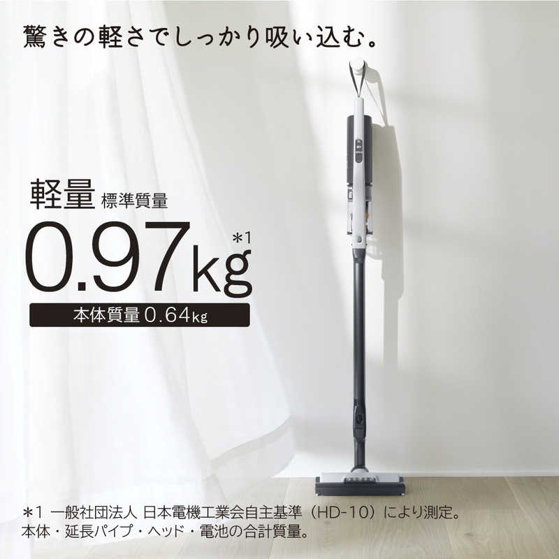 日立　HITACHI 日立　HITACHI スティック型掃除機 ［サイクロン式 /コードレス］ ライトグレー PV-BS1M-H PV-BS1M-H