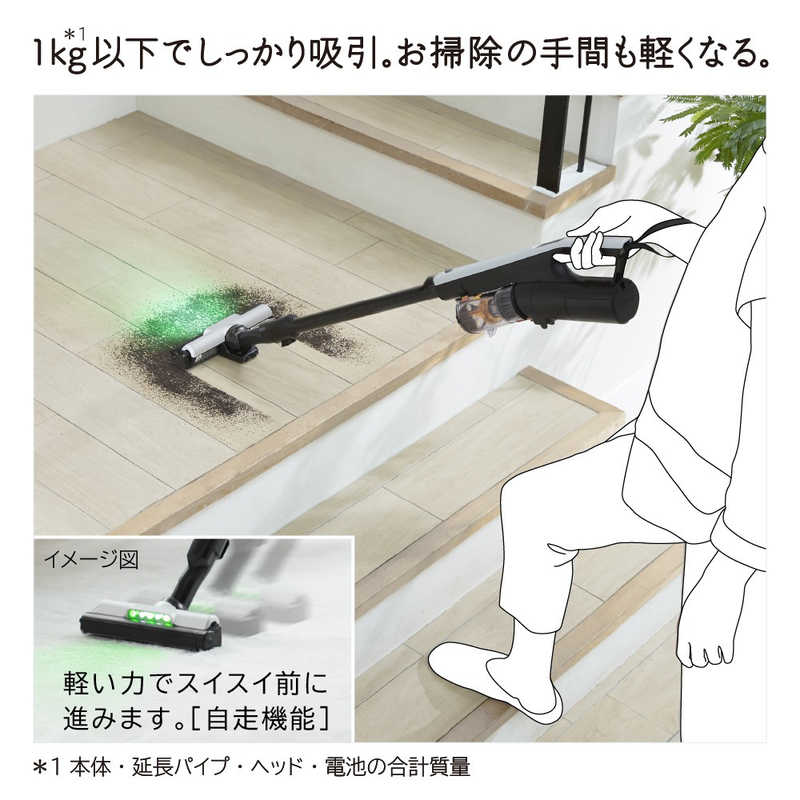 日立　HITACHI 日立　HITACHI スティック型掃除機 ［サイクロン式 /コードレス］ ライトグレー PV-BS1M-H PV-BS1M-H