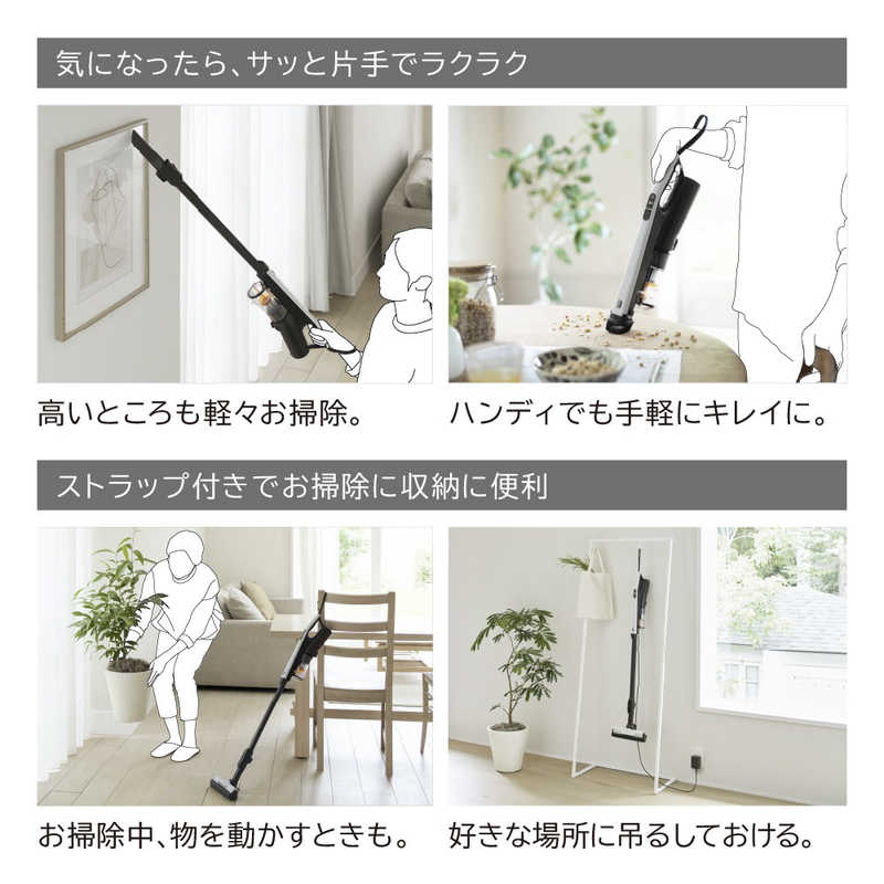 日立　HITACHI 日立　HITACHI スティック型掃除機 ［サイクロン式 /コードレス］ ライトグレー PV-BS1M-H PV-BS1M-H