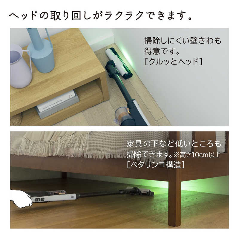 日立　HITACHI 日立　HITACHI スティック型掃除機 ［サイクロン式 /コードレス］ ライトグレー PV-BS1M-H PV-BS1M-H