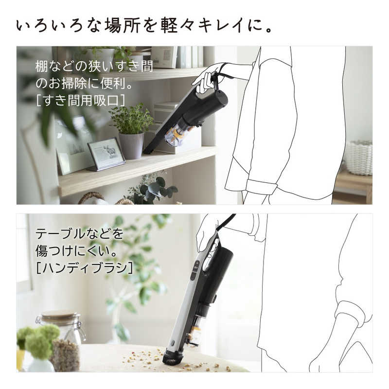 日立　HITACHI 日立　HITACHI スティック型掃除機 ［サイクロン式 /コードレス］ ライトグレー PV-BS1M-H PV-BS1M-H