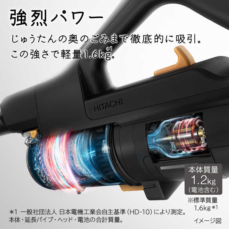 日立　HITACHI 日立　HITACHI スティック型掃除機 ［サイクロン式 /コードレス］ サテンブラック PV-BH900SM-K PV-BH900SM-K