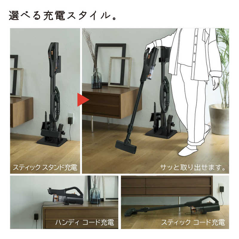 日立　HITACHI 日立　HITACHI スティック型掃除機 ［サイクロン式 /コードレス］ サテンブラック PV-BH900SM-K PV-BH900SM-K