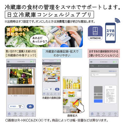 日立 HITACHI 冷蔵庫 6ドア 617L フレンチドア(観音開き) HXCCタイプ