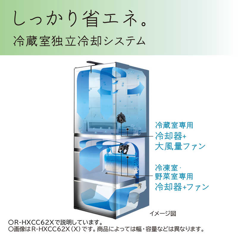 日立　HITACHI 日立　HITACHI 冷蔵庫 6ドア 485L フレンチドア(観音開き) HWCタイプ 幅65cm ライトゴールド R-HWC49X_N R-HWC49X_N