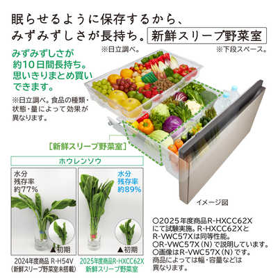 日立 HITACHI 冷蔵庫 6ドア 570L フレンチドア(観音開き) VWCタイプ 幅