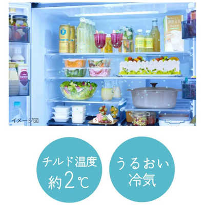 日立 HITACHI 冷蔵庫 6ドア 670L フレンチドア(観音開き) GZCタイプ 幅