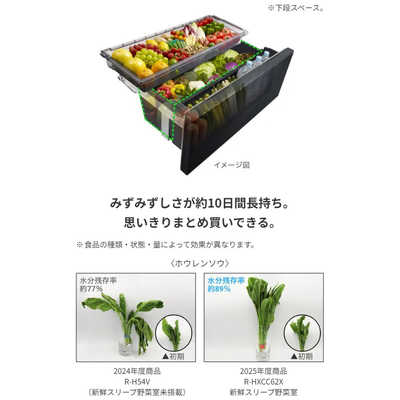 日立 HITACHI 冷蔵庫 6ドア 670L フレンチドア(観音開き) GZCタイプ 幅