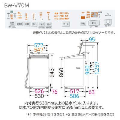 日立 HITACHI 全自動洗濯機 洗濯7.0kg ビートウォッシュ ホワイト BW