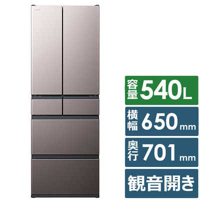 唐*蘭様 未使用★冷蔵庫 540L ドア 6ドア 日立 R-HWC54T(N) 日立（HITACHI） 6ドア冷蔵庫 まんなか冷凍 HWCタイプ｜R-HWC54X